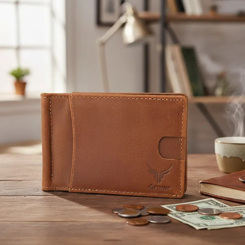 BILLETERA TARJETERO DE CUERO CON CLIP PARA BILLETES BP821 N – Armuz