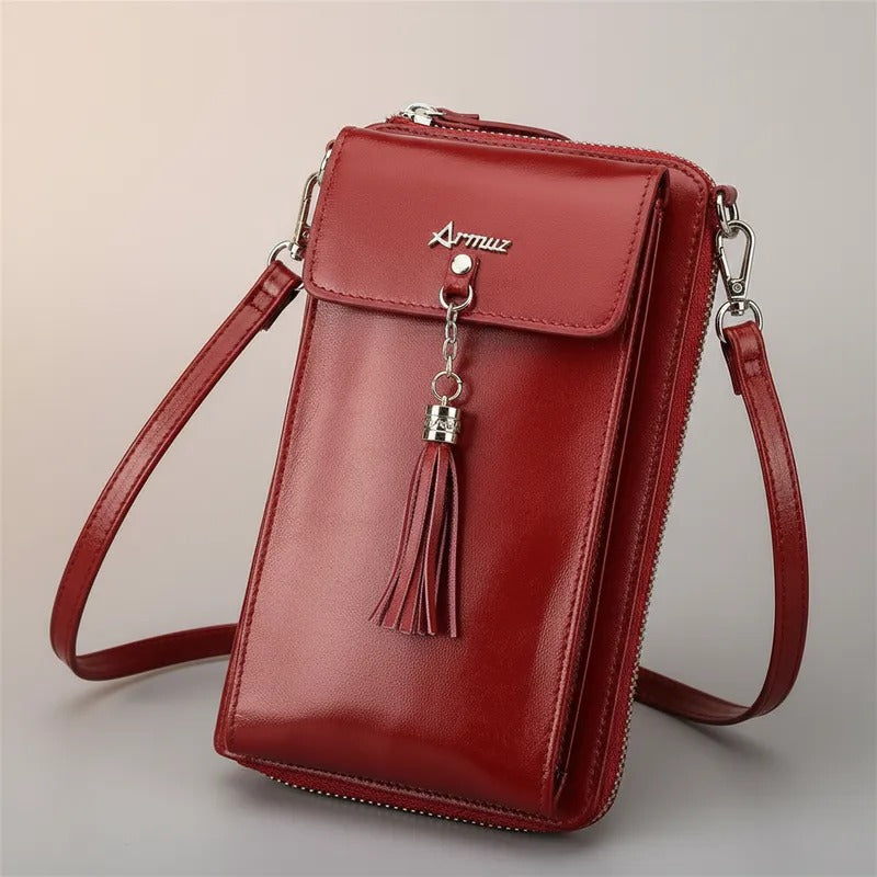 BANDOLERA PORTA CELULAR DE CUERO DG1012 – Armuz