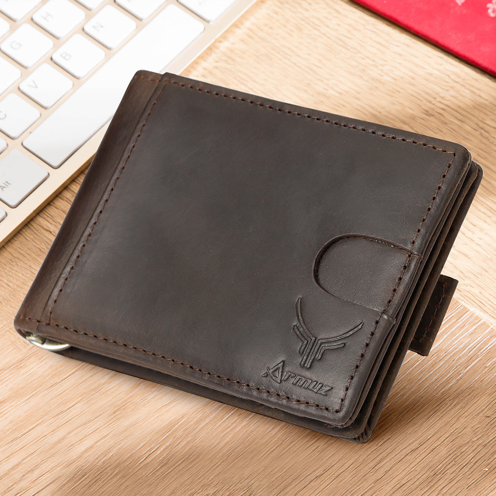 BILLETERA TARJETERO DE CUERO CON CLIP PARA BILLETES BP821S – Armuz