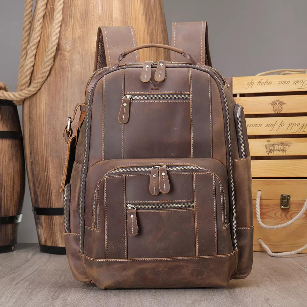 MOCHILA DE CUERO AMADEUS 2251 Laptop 15.6