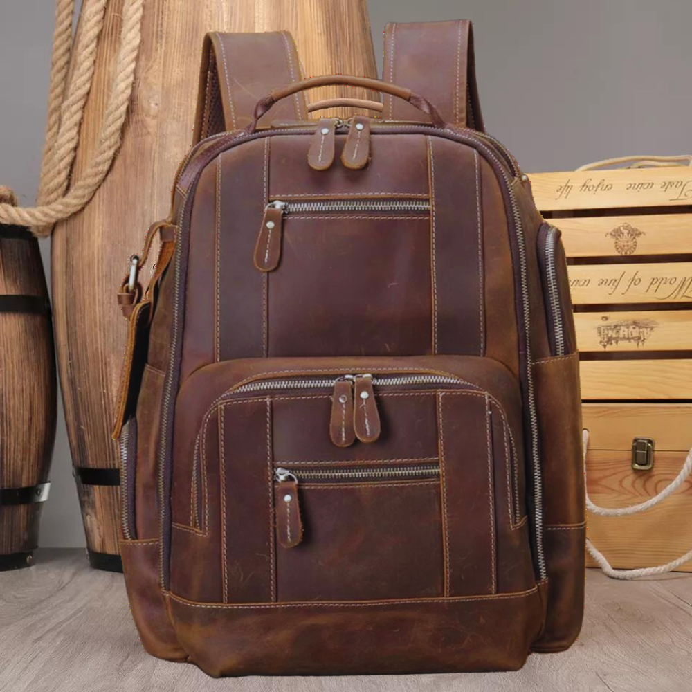 MOCHILA DE CUERO AMADEUS 2251 (Laptop 14